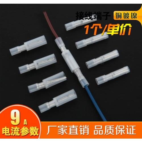 White Transparent Butt Joint Terminal Nylon Bullet Male Female Wire To Connector To Plug Quick Connection Terminal