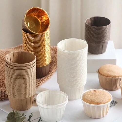 50Pcs Cupcake Paper Cake Muffin Cups Cake box Cupcake Liner Kitchen Baking Accessories Cake Mold Small Muffin Boxes