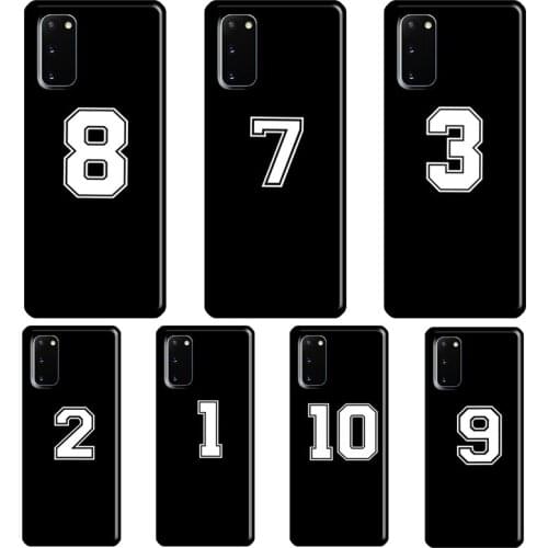 Custom Football Lucky number Case For Samsung Galaxy S21 Ultra S20 FE Note 20 Ultra Note 9 10 S8 S9 S10 Plus S10e Cover