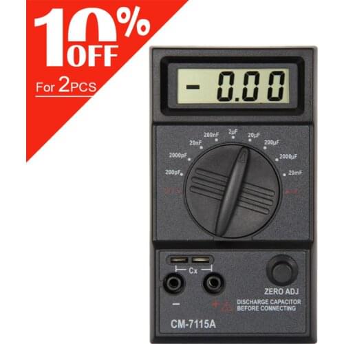 CM7115A Capacitance Meter Digital Multimeter LCD Display Measurement Tool Dual Slope Integrated A D Converter System
