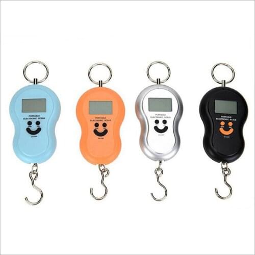 1pcs 50Kg /10g LCD Digital Scales Portable Hanging Scale BackLight Fishing Pocket Electronic Weight Scale Luggage Mini Scale
