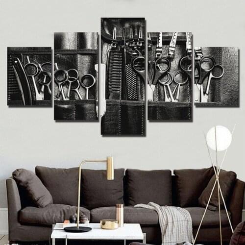 Diy diamond Painting 5pcs diamond embroidery Black and white hairdressing tools full wedding Decoration rhinestone mosaicZP-2977