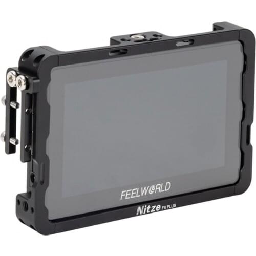 NITZE 5.5 MONITOR CAGE FOR FEELWORLD F6 PLUS MONITOR WITH HDMI-compatible CABLE CLAMP - TP-F6PLUS