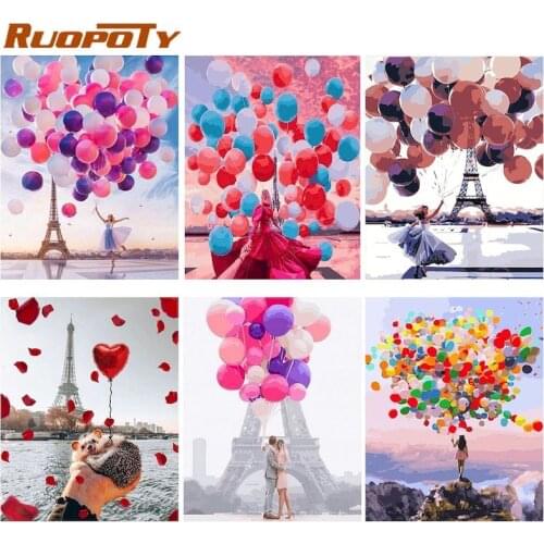 Colorful balloon DIY Painting By Numbers Kits Acrylic paint by numbers Picture Hand Painted Modern Oil Painting For Wall Picture