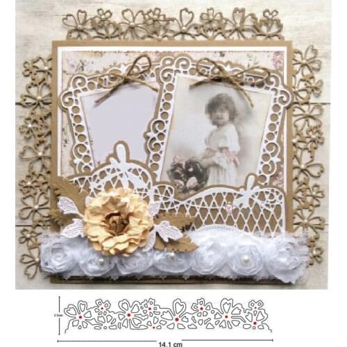 Lace Flower Stripe Frame Metal Cutting Dies 2020 new craft dies Stencil die For DIY Scrapbooking Paper/photo Card Embossing Dies