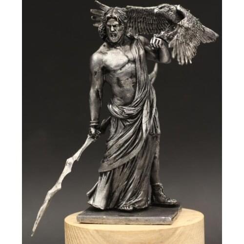 Mythology Olympus Mountain Figurine God Zeus 1/24 75mm Tin Metal Ancient Soldier Ancient Greek Birthday Gifts Home Collection