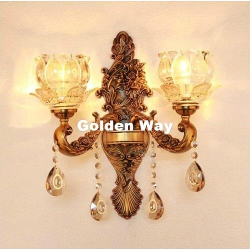 Brass Color Wall Lamp Decoration Bronze Color Wall Sconce Interior Wall Lights Decorative E14 Wall Sconces For Bedroom Lighting