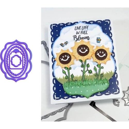 2020 new metal cutting dies Practically Oval Frames Set cut die mold Scrapbook cards making paper craft knife mould