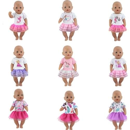 2020 New Fashion Dress For 17 Inch Baby Reborn Doll 43cm Clothes