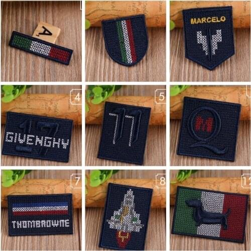 Wholesale High Quality Stripe Embroidery Patches Sew On Morale Military Appliques DIY Decoration Clothes Stickers Fine Badges