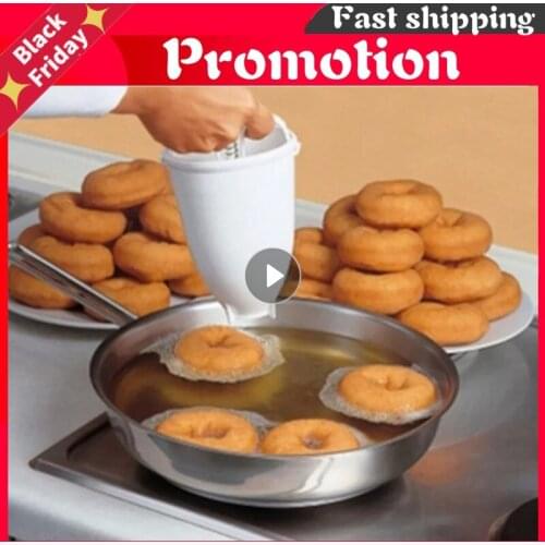 Plastic Donut Maker Waffle Molds Kitchen Accessory Bakeware Doughnut Maker Cake Mold Fast Biscuit Cookies Diy Baking Tool Home