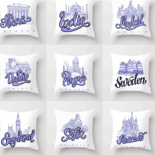 Letter Waist Sofa Polyester Cushion Case Cover Pillow Home 18" Throw Pillow Covers