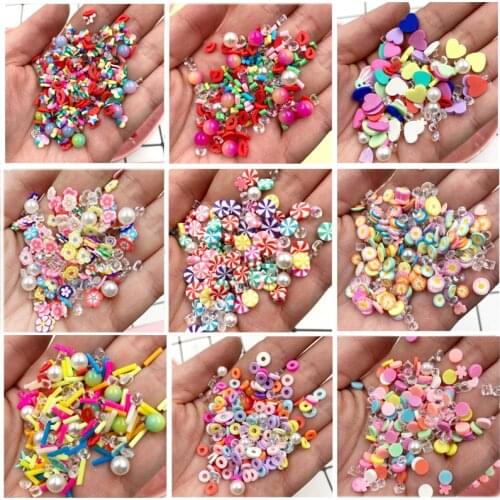 50g Multicolor Polymer Hot Clay Sprinkles for Crafts DIY Scrapbooking Nail Arts Decoration Tiny Cute plastic klei Accessories