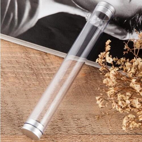 Transparent box for pen packaging plastic pen case transparent pen case clear pen holder tube pen box gift Pencil Cases 15X2 CM