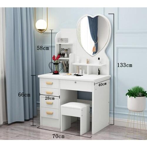 Modern simple and economical girl make-up table storage cabinet integrated make-up mirror