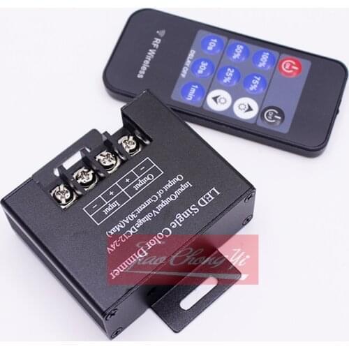 30A LED Single Color Dimmer DC12V-24V 11Key RF for Dimmer RF Dimming Controller Control for 5050 3528 Single Color LED Strip