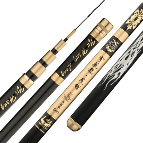 Telescopic Fishing Rod Quality Carbon Fiber Olta Taiwan Fishing 3.6m-7.2m Ultra Light Hard Travel Carp Fishing Pole Feeder Pesca