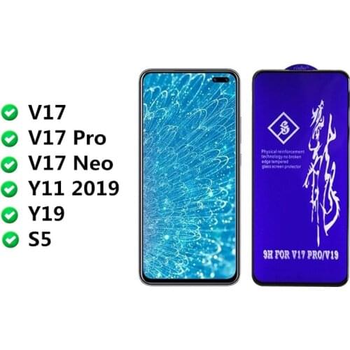 Rinbo Tempered Glass for Vivo Y11 2019 Y19 S5 Full cover HD 9H Film Glass For Vivo V17 V17 pro V17 Neo Phone Screen Protector