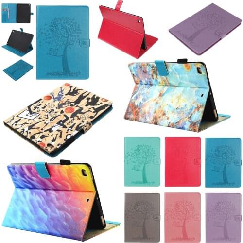 Flip PU Leather Protective Skin Card Holder Cover Stand Funda Capa Case For Apple iPad Air2 iPad 6 9.7" Tablet Coque +Film +Pen