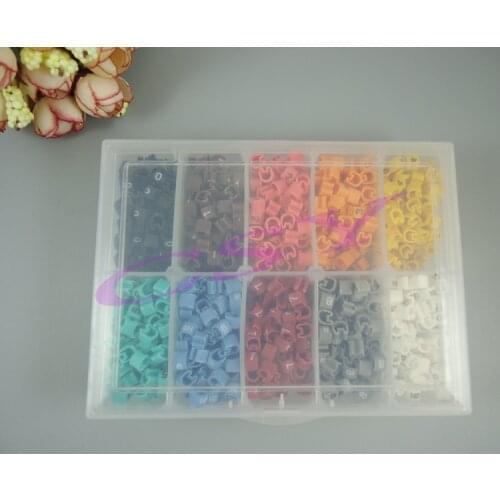 1000PCS 1.5mm2 EC-0 cable marker 0-9 different number colorful mixed A-Z 26 letters cable label in cable sleeves total cutting