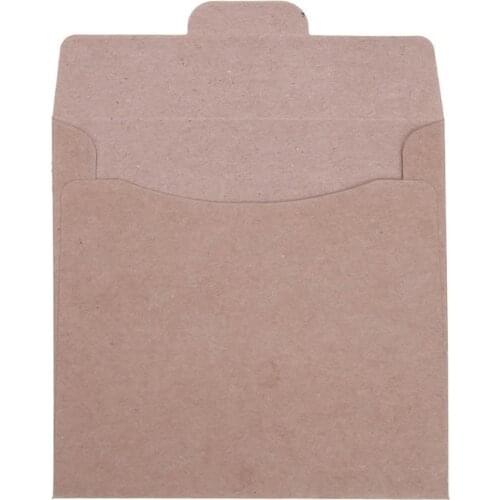 50Pcs Kraft Paper Envelope Bag CD DVD Envelope Sleeve Packing Bag 12.5x12.5cmCD Paper Case Cover Holder Envelope For Event Party