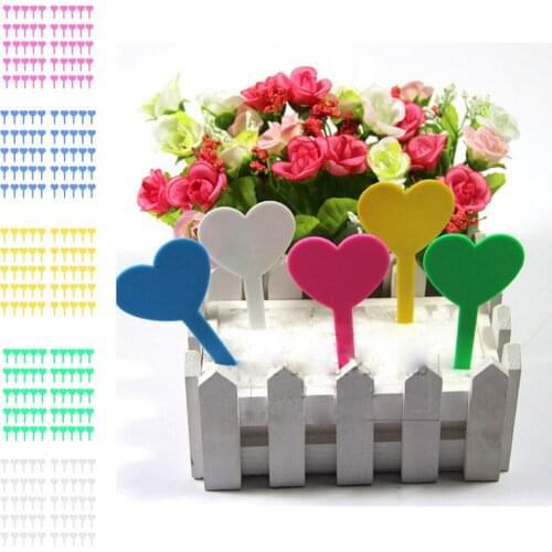 50 Piece Reusable Heart Plant Seed Labels Pot Markers Garden Stake Tag