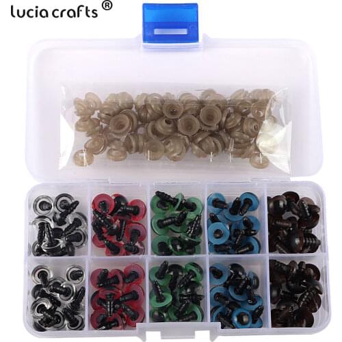 8-12mm 100pcs Mix Color Plastic Animal Safety Eyes For Children DIY Teddy Bear Dolls Craft Toy Accessories K0927