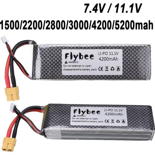 2S/ 3S 7.4V 11.1V LIPO Battery 1500/2200/2800/3000/4200/5200mah High Capacity Battery For RC Toy Car Airplane Helicopter Parts