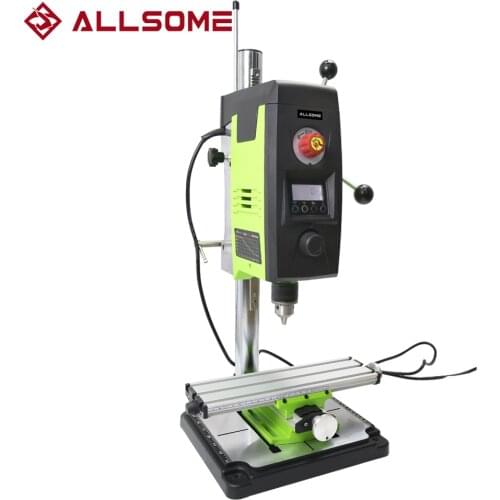 ALLSOME 6-Speed 800W Benchtop Drilling Machine Drill Press Electric Bench Drill with Milling Worktable
