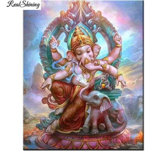 Tara Goddess Diamond Painting 5d Art Diamond Embroidery Buddha Elephant & Lotus 5d Diy Full Squareround Beaded Embroidery T209