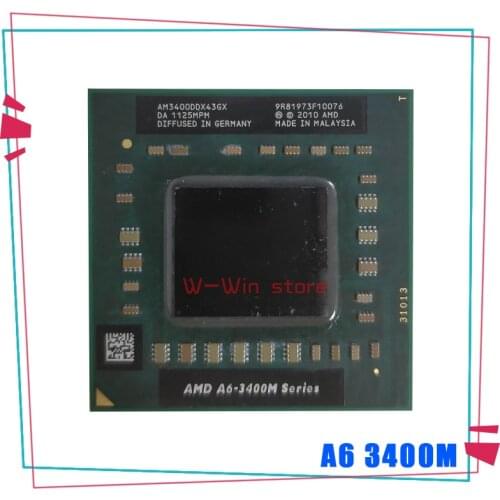 AMD A6-Series A6-3400M A6 3400M 1.4 GHz Quad-Core Quad-Thread CPU Processor AM3400DDX43GX Socket FS1