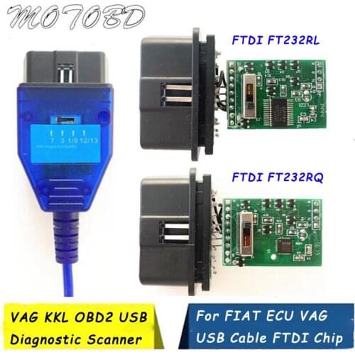 For FIAT ECU SCAN VAG KKL OBD2 USB Diagnostic Scanner For AUDI/VW/Skoda/Seat Switch 4Ways Position FTDI FT232RL FT232RQ VAG KKL