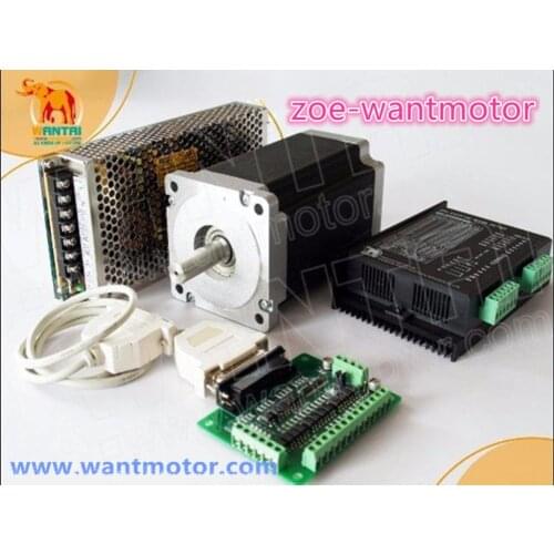 EU Free!CNC Wantai 1Axis Nema 34 Stepper Motor WT86STH118-6004A 1232oz-in 5.6A +Driver DQ860MA 80V 7.6A ROHS CE ISO