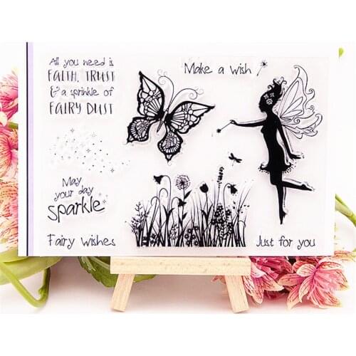 Hot selling butterfly fairy transparent clear stamp / silicone seal roller stamp DIY scrapbook album / card production