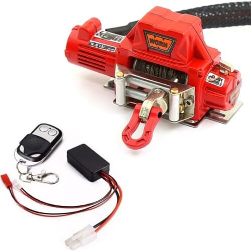 Metal Automatic Winch Wireless Remote Controller System for 1/10 RC Crawler Car Axial SCX10 90046 Traxxas TRX4 Redcat