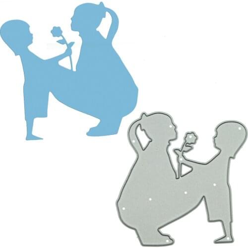 Character Kid Female Pattern Metal Cutting Dies For Scrapbooking DIY Handmade Thanking Card Decorating Teachers' Mothers Day