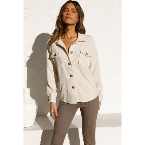 Fashion Streetwear Female Collared Coat Solid Color Button-down Sleeve Jacket Womens Clothing