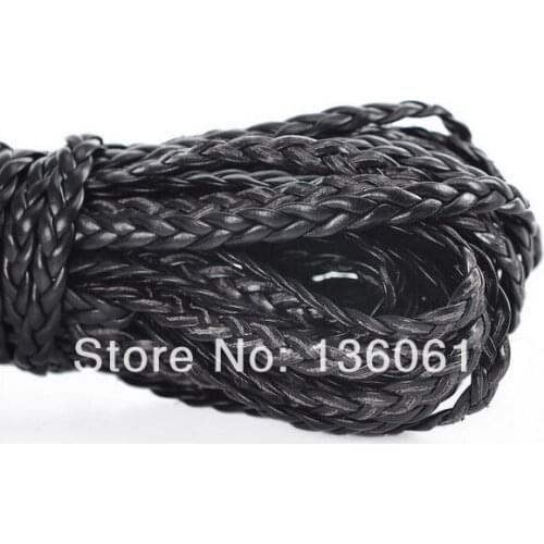 Fashion 100Yards Brown Black Leatheroid Braided Cords Necklace Bracelet Jewelry Craft Cord DIY Handmade Accessories Gifts P1387