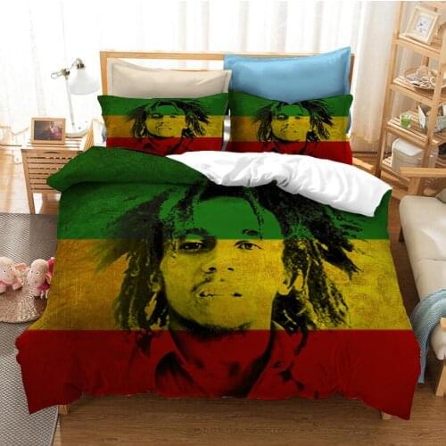 Bob Marley 3D Printed Bedding Set Duvet Covers Pillowcases Comforter Bedding Set Bedclothes Bed Linen(NO sheet)