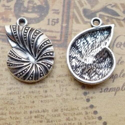 Newest 10Pieces 23*16mm Mixed Alloy Antique Silver Color Escargots Charms Necklace Pendant Accessory For DIY Jewelry Making