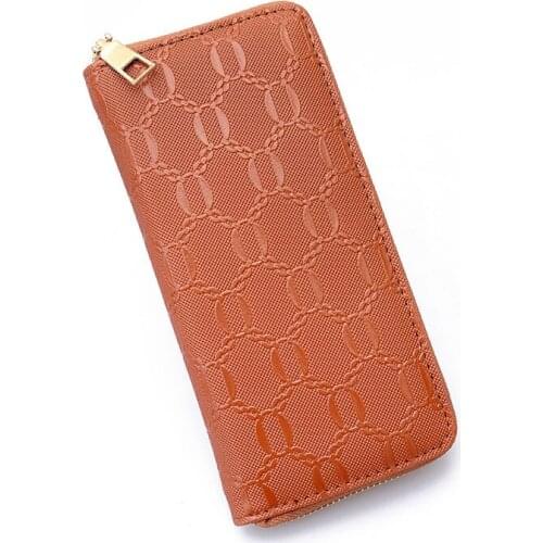 New Women Long Wallet Zipper Female Korean Trend Clutch Fashion Coin Purse Change Phone Bag PU Standard Wallets