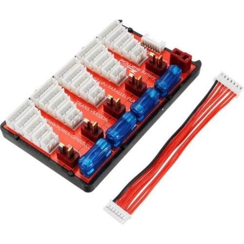 PG Parallel Charging Board Supports 5 Packs Of 2-6S Lipo Battery XT60 T Plug Gold-plated Connectors For RC Model