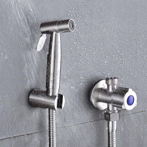 Handheld Toilet Bidet Faucet Sprayer Set Stainless Steel Bathroom Hand Bidet Spraye Self Cleaning Shower Head Kitchen Sink Tools