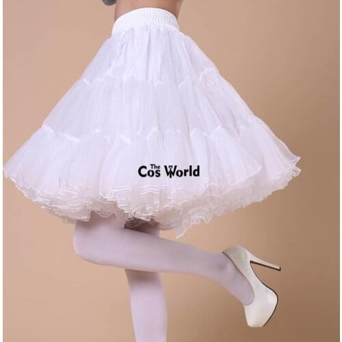 Lolita A-Line Crinoline Pannier Bubble Skirt Bustle Underskirt Outfit Cosplay Costumes For Wedding Dresses Petticoat