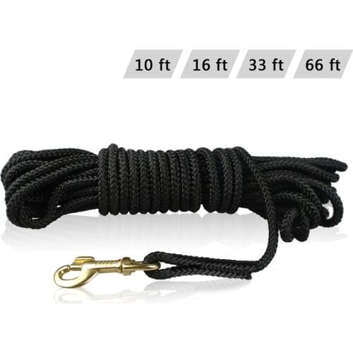 3m to 20m Pet Dog Training Tracking Leash Lead Nylon Extra Long Walking Rope Belt Running Non-slip Black