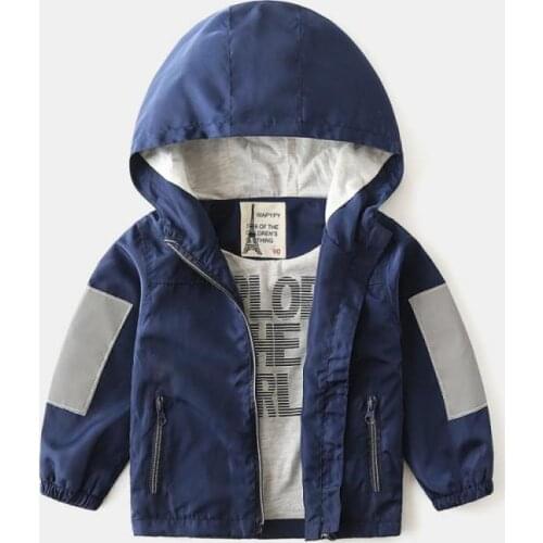 Spring Autumn Childrens Clothing Hooded Thin Jacket Kids Clothing Cotton Windbreaker for Boy Casual Clothes Child Boy 1-6 Years
