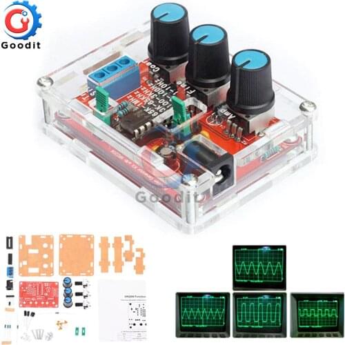 For XR2206 High-precision Signal Generator DIY Parts With Shell Function Generator Signal Conditioning 1Hz-1MHz Signal Generator