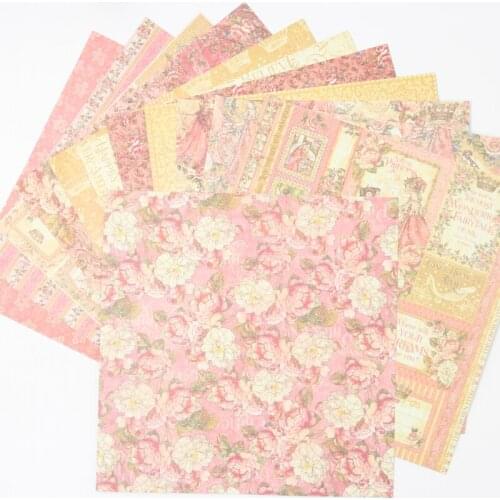 ZFPARTY 12ps 6" Single-side Printed Vintage Flower Lady pattern creative papercraft art paper handmade scrapbooking kit set book