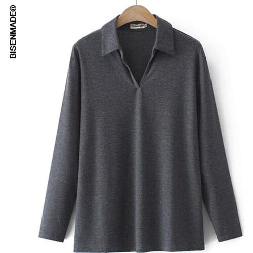 Womens Clothing T-Shirts Plus Size 2021 Autumn New Show Thin Collocation Modal Cotton Female Tops F32-F251