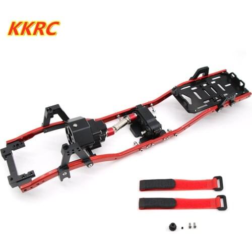 1set 313mm 12.3" Wheelbase Prefixal Gearbox Metal Chassis Frame for 1/10 RC Crawler Car Axial SCX10 & SCX10 II 90046